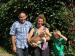 Gerry, Wendy and Campbell with&nbsp;Bo